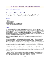 Cartographic and Geospatial Materials