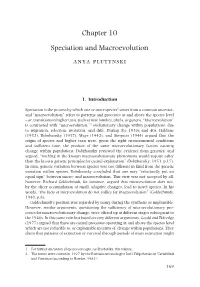 Chapter 10 Speciation and Macroevolution Anya Plutynski