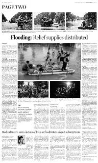 Flooding: Relief Supplies Distributed