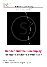 Gender and the Screenplay Processes, Practices, Perspectives