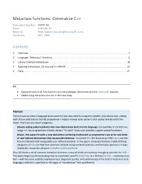 Metaclass Functions: Generative C++