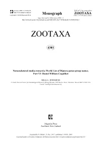 Nomenclatural Studies Toward a World List of Diptera Genus-Group Names. Part VI: Daniel William Coquillett
