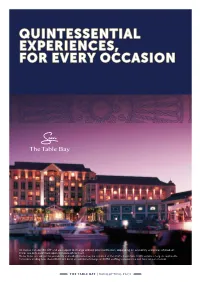 Quintessential Experiences, for Every Occasion
