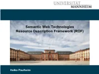 Resource Description Framework (RDF)