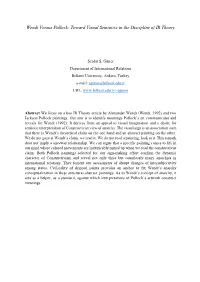 Wendt Versus Pollock: Toward Visual Semiotics in the Discipline of IR Theory