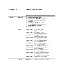Chapter 4 Water Requirements