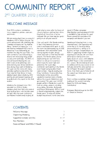 Community Report 2Nd Quarter 2012 | Issue 22
