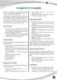 Factsheet Compcert C Compiler