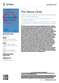 The Vienna Circle Studies in the Origins, Development, and Influence of Logical Empiricism Series: Vienna Circle Institute Library