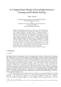 A Computational Model of Knowledge-Intensive Problem