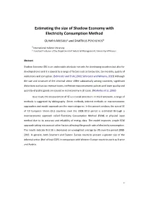Estimating the Size of Shadow Economy with Electricity Consumption Method