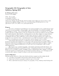 Geography of Asia Syllabus, Spring 2014