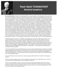 Tchaikovsky, Manfred Symphony