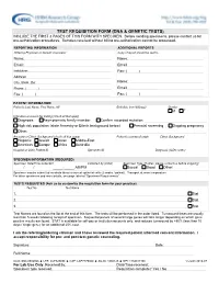 Test Requisition Form (Dna & Genetic Tests)