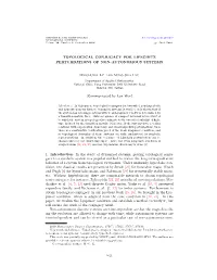 Topological Conjugacy for Lipschitz Perturbations of Non-Autonomous Systems