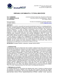 Emerging Contaminants: a Tutorial Mini-Review