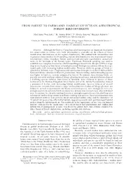 From Forest to Farmland: Habitat Effects on Afrotropical Forest Bird Diversity