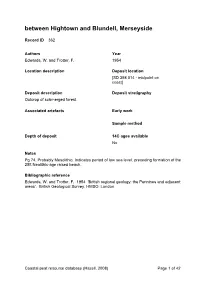 Peat Database Results Merseyside