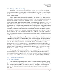 13.1 History of Metric Monitoring While Chl-A Concentrations of The