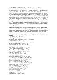 Beach Patrol Scheme 2014 - Preliminary Report