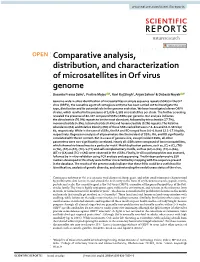 Comparative Analysis, Distribution, and Characterization of Microsatellites in Orf Virus Genome