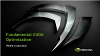 Fundamental CUDA Optimization