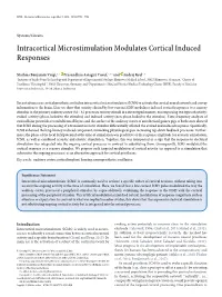 Intracortical Microstimulation Modulates Cortical Induced Responses