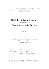Multidisciplinary Design of Aeronautical Composite Cycle Engines