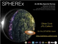 Olivier Doré JPL/Caltech