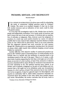 Promises, Mistake, and Reciprocity