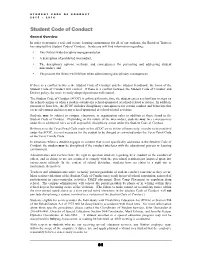Student Code of Conduct 2015 – 2016