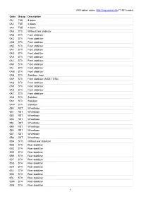 VAG Option Codes List