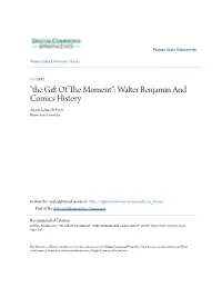 Walter Benjamin and Comics History Austin Lewis St Peter Wayne State University