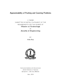 Approximability of Packing and Covering Problems
