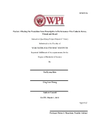 BJM/001B Factors Affecting the Transition from Prescriptive To