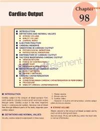 Cardiac Output 98