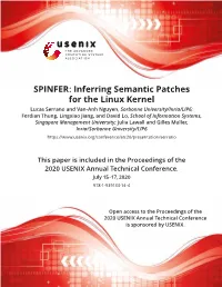 Inferring Semantic Patches for the Linux Kernel