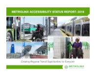 Metrolinx Accessibility Status Report 2016