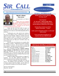Sir Call July 2020 Br146sircall@Gmail.Com Published for Our Members and Friends