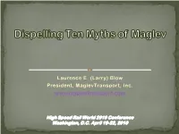 Speed Superconducting Maglev