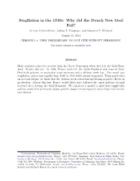 Stagflation in the 1930S: Why Did the French New Deal Fail?