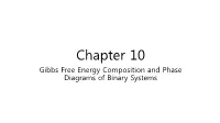 Chapter 10 Gibbs Free Energy Composition and Phase Diagrams of Binary Systems 10.2 Gibbs Free Energy and Thermodynamic Activity