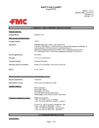 Dragnet FT EC SDS # : 1677-A Revision Date: 2019-08-15 Format: NA Version 1.09