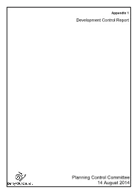 Planning Control Committee 14 August 2014 Index Planning Control Committee 14 August 2014 Item Page Application Address Proposal Recommendation No