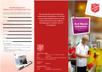 Red Shield Industries Membership Card Registration Form