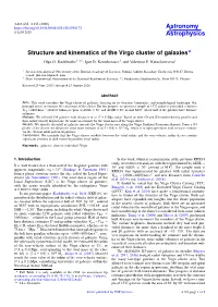 Structure and Kinematics of the Virgo Cluster of Galaxies? Olga G