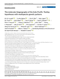 The Molecular Biogeography of the Indo‐Pacific: Testing Hypotheses with Multispecies Genetic Patterns