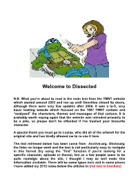 Welcome to Dissected