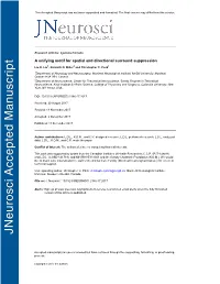 A Unifying Motif for Spatial and Directional Surround Suppression