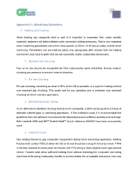 Appendix D – Machining Guidelines